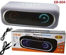 ALTOPARLANTE BLUETOOTH 3W X 2 RADIO FM USB AUX TF LUCE LED LINQ KB-604