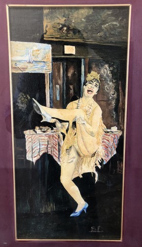 Dipinto olio cartone anni - cartone,