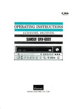 Funzionamento Instructions-Betriebsanleitung per Sansui QRX-6001