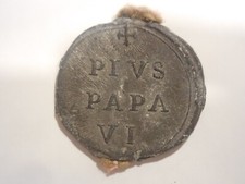 bolla papale in piombo papa Pio VI