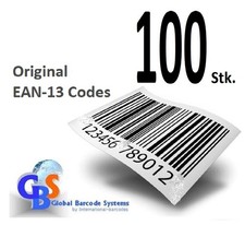 100 Codici EAN-13 / UPC -