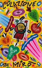 BRUNO DONZELLI - COLAZIONE DA MIRÒ - DIPINTO 40x25