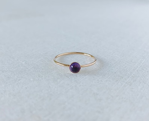 Anello ametista lega oro - anello,