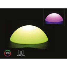 Semisfera Luminoso Mezza Palla Con Lampada Luce Led RGBW Ricaricabile Telecomand