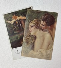 Due cartoline manoscritte 1921  - romanticismo ed erotismo + Paul Kaemmerer