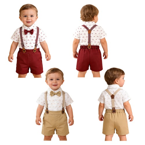 Set pantaloncini bretelle