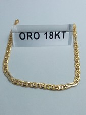Bracciale in oro giallo 750 18 carati e bianco cm.  21,0 grammi 3,75 bicol. +225