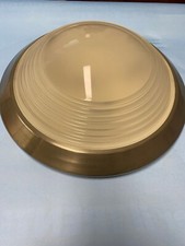 Plafoniera 3 luci E27 da soffitto o parete in vetro pesante con ghiera. 