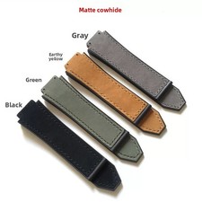 Cinturino orologio in vera pelle smerigliata silicone gomma di qualità per Hublot Bigbang