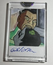Schizzo SWAU Cyrus Skerkat John Stewart Lanterna Verde autografato da Phil LaMarr