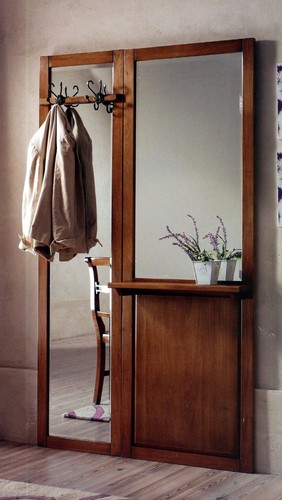Ingresso parete legno - legno, noce