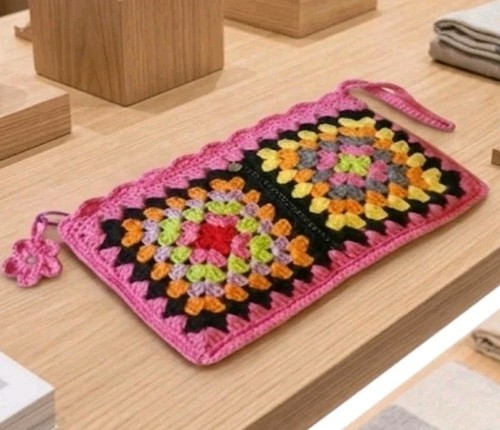 Borsa uncinetto granny - uncinetto, square