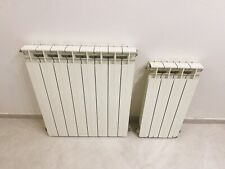 Coppia di Termosifoni, Radiatori, Caloriferi bianchi in alluminio