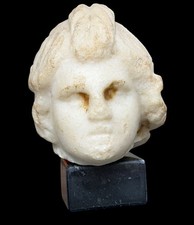 Testa romana in marmo di Eros