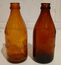 Peroni Coppia Bottiglie Birra Roma  Napoli Bari Livorno Vintage. Perfette 