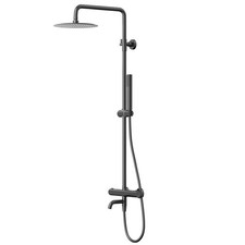 Sistema doccia con batteria termostatica rubinetto doccia set doccia Corsan Lugo CMN01TBLW