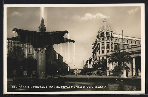 Cartolina foggia fontana - cartolina, foggia,