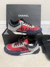 Sneakers basse Chanel blu navy
