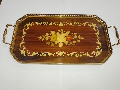 Vassoio vintage legno - vassoio,