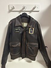 areonautica militare pilota, giacca in pelle frecciò tricolore originale 