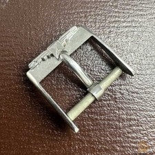 Longines Fibbia in Acciaio Steel Buckle Big Logo 16mm Vinatge Originale