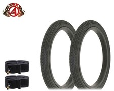 COPPIA PNEUMATICI BICI ALTA SEMISLICK CON TUBI IN 16 X 1,75 MATTONE BATTISTRADA NERO