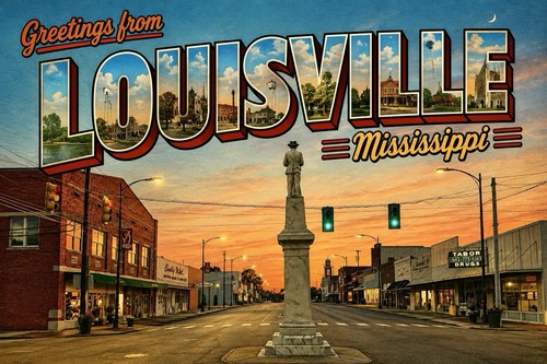 Cartolina saluti louisville - cartolina,