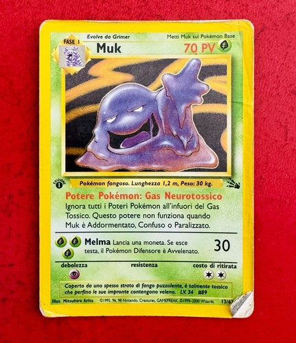 Lotto carte pokemon muk - muk, 13/62