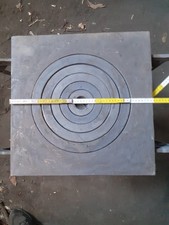 piastra in ghisa con cerchi -