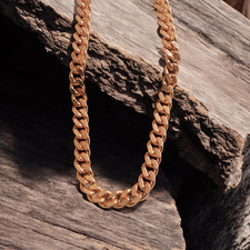 Collana catena cubana in rame