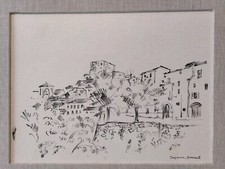 Giovanni Omiccioli Pennarello su cartoncino "Tarquinia"