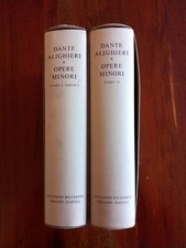 Ricciardi Letteratura Italiana Dante Alighieri OPERE MINORI volumi I e  II