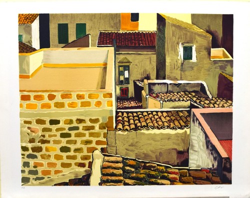 Renato guttuso tetti di - guttuso-"tetti,