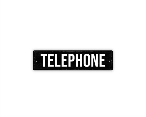 Insegna telefonica metallo