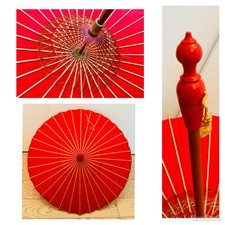 Ombrello Parasole Anni ‘50 - Fatto A Mano - Fattura Cinese