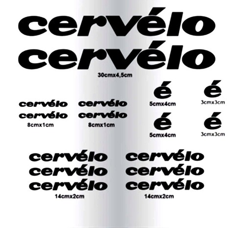 Cervelo etichette vinile - etichette, bici