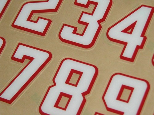 Decalcomanie numeri casco