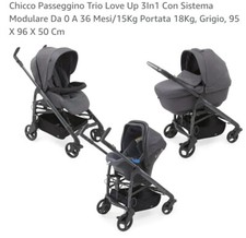 Trio passeggino Chicco Love Up 3in1 Colore Nero Usato in ottime condizioni 