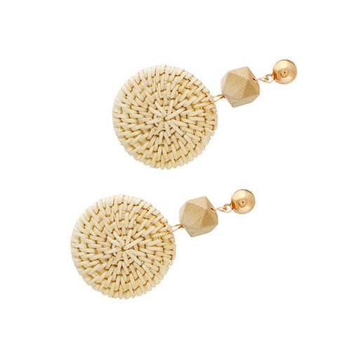 Orecchini nappa rattan