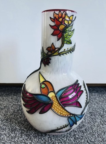 Vaso vetro bianco - vetro, opaco