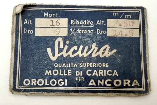 Molla carica orologi ancora - molla, di