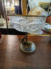 Alzata cristallo e bronzo