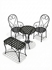 Bistrot in metallo 4 pezzi, 2