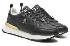 TOMMY HILFIGER FW0FW08117 SNEAKERS SCARPE SPORTIVE DONNA LACCI STRINGHE BLACK