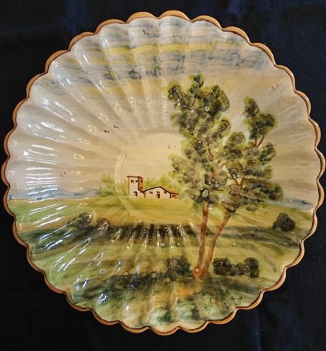 Antico piatto in maiolica - ,