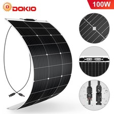 Dokio 100W leggero Pannello Solare Flessibile Système RV,Barca,Balcone,Offgrid