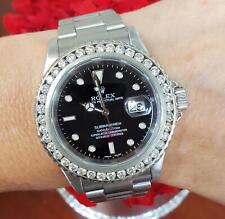 40 mm Rolex Submariner lunetta diamantata quadrante nero Oyster acciaio inox 16610 T