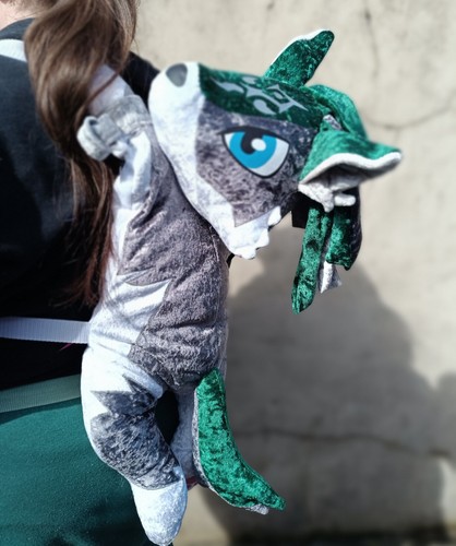Wolf link plush backpack - wolf,