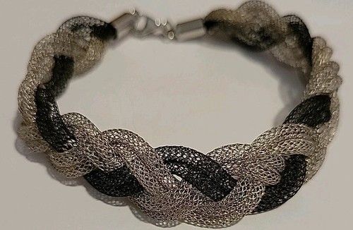 Bracciale intrecciato acciaio - intrecciato,
