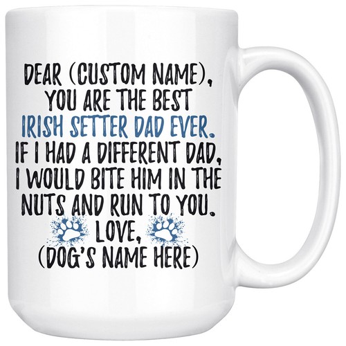 Personalized irish setter dad - irish,